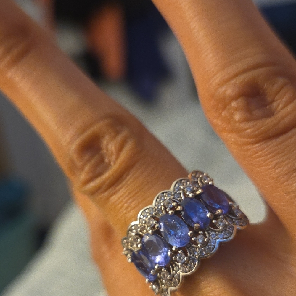 Tanzanite STERLING SILVER RING - Picture 5 of 5